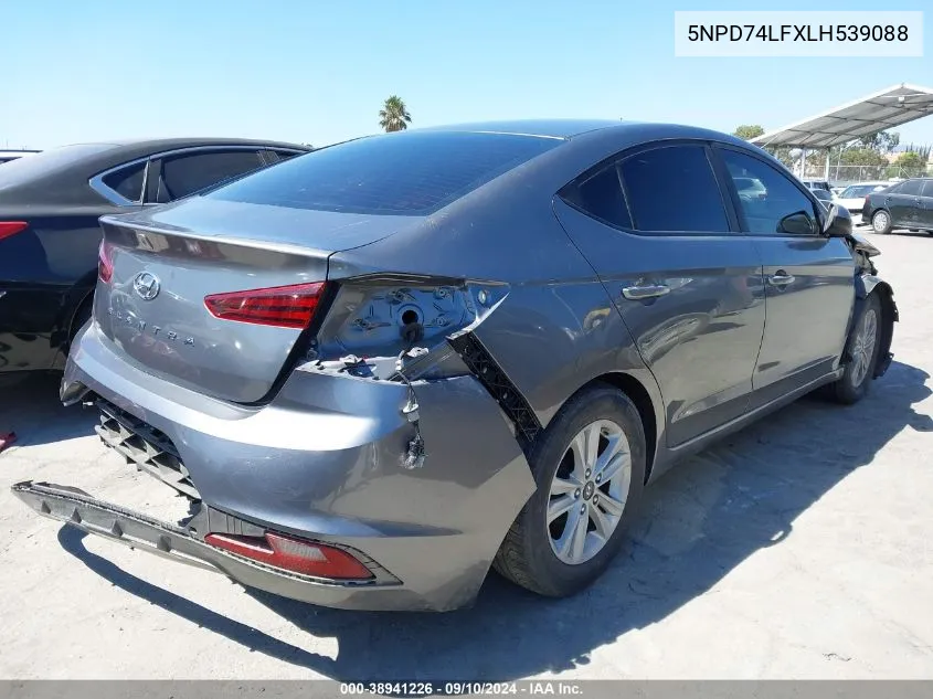 2020 Hyundai Elantra Se VIN: 5NPD74LFXLH539088 Lot: 38941226