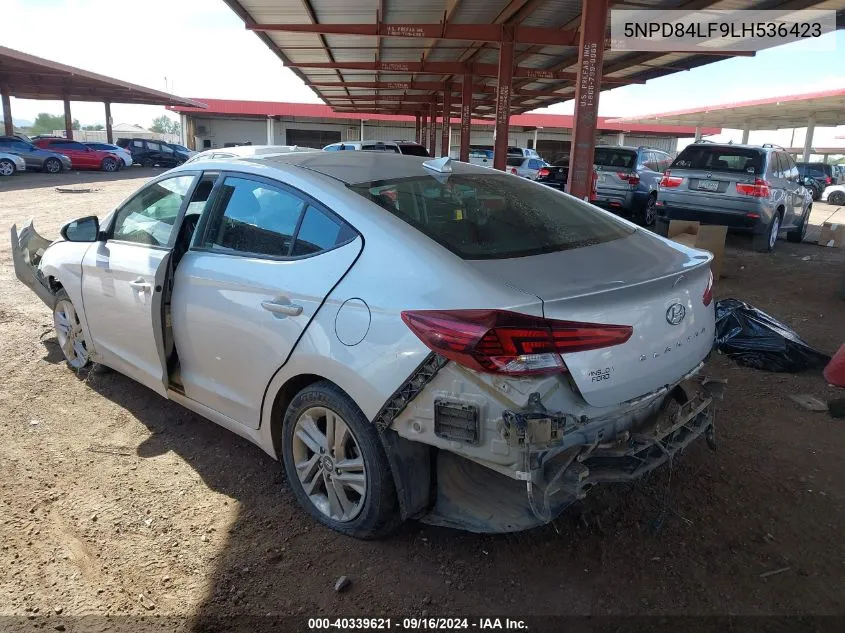 2020 Hyundai Elantra Sel/Value/Limited VIN: 5NPD84LF9LH536423 Lot: 40339621