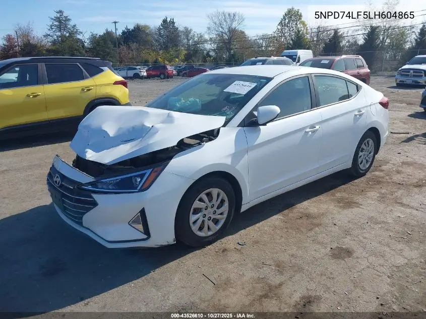 5NPD74LF5LH604865 2020 Hyundai Elantra Se