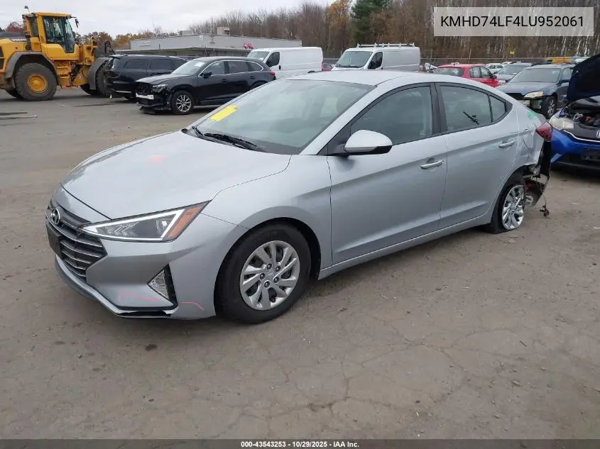 KMHD74LF4LU952061 2020 Hyundai Elantra Se