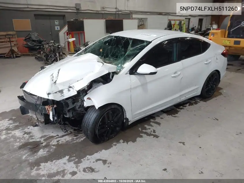 5NPD74LFXLH511260 2020 Hyundai Elantra Se
