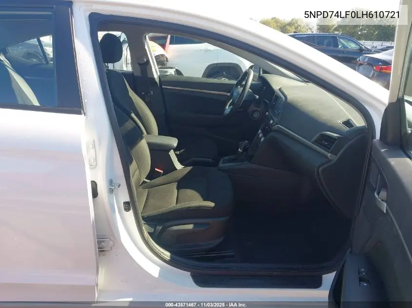 5NPD74LF0LH610721 2020 Hyundai Elantra Se