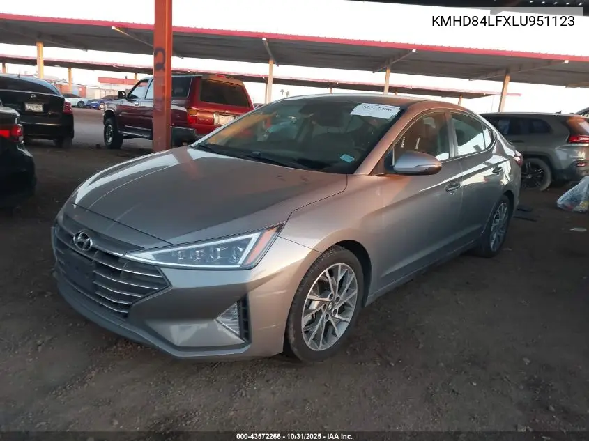 KMHD84LFXLU951123 2020 Hyundai Elantra Limited