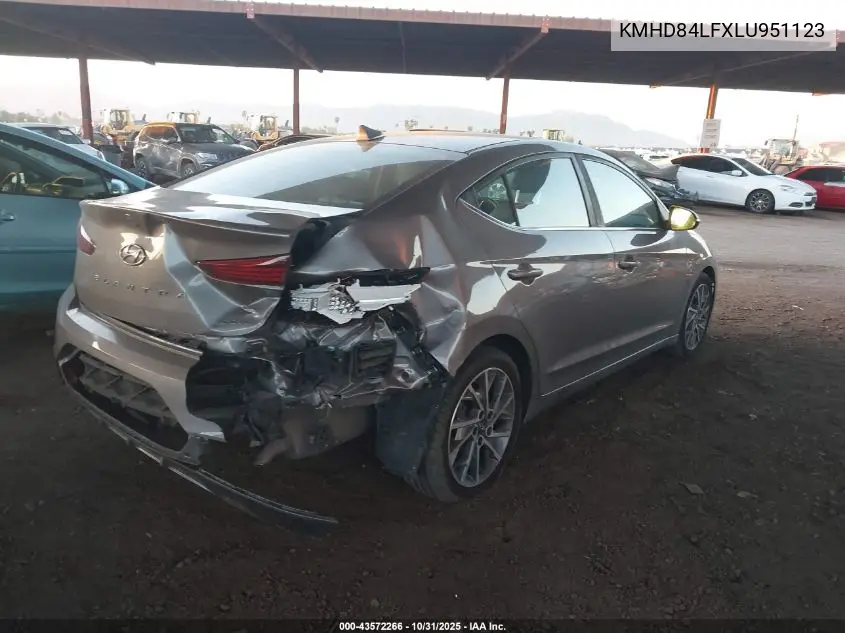 KMHD84LFXLU951123 2020 Hyundai Elantra Limited