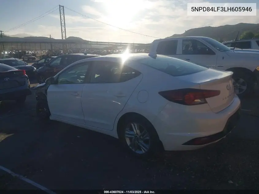 5NPD84LF3LH605946 2020 Hyundai Elantra Sel
