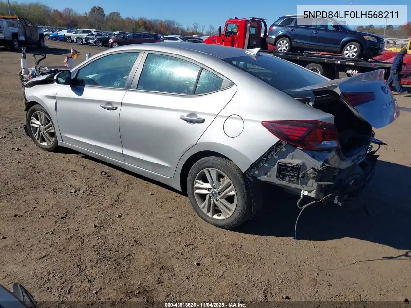 5NPD84LF0LH568211 2020 Hyundai Elantra Sel