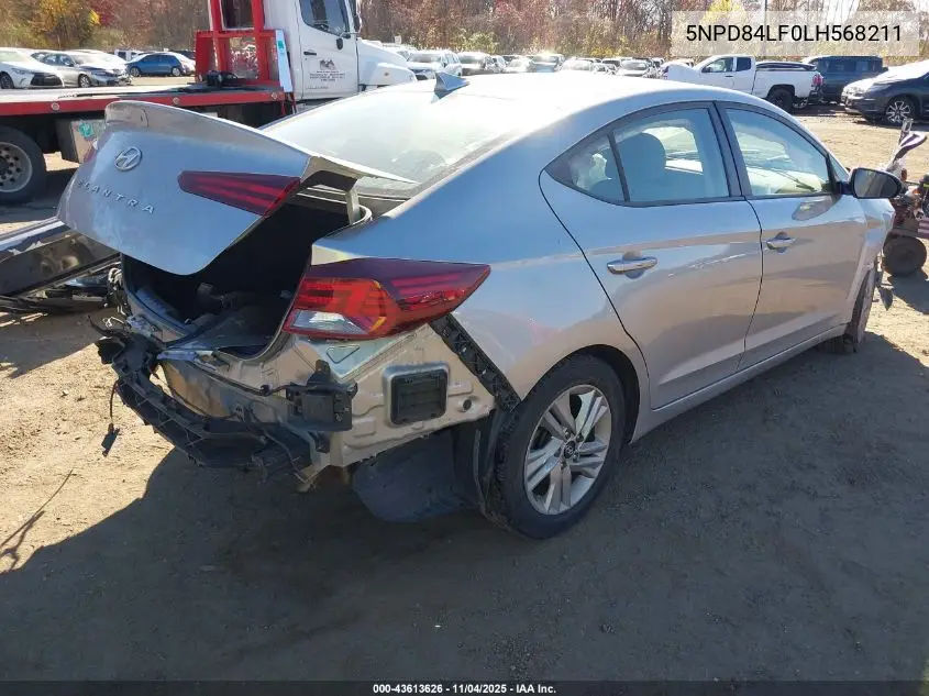 5NPD84LF0LH568211 2020 Hyundai Elantra Sel