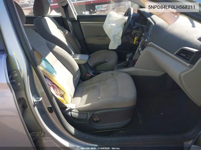 5NPD84LF0LH568211 2020 Hyundai Elantra Sel