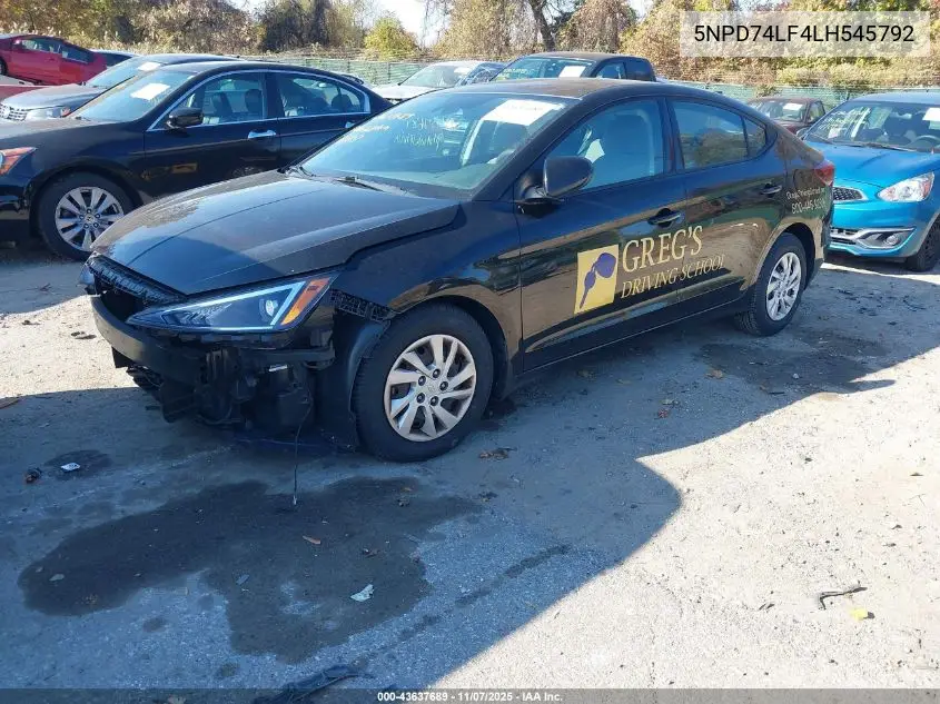 5NPD74LF4LH545792 2020 Hyundai Elantra Se