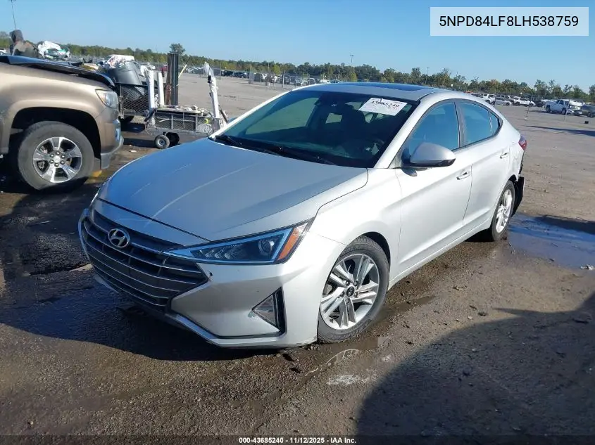 5NPD84LF8LH538759 2020 Hyundai Elantra Value Edition