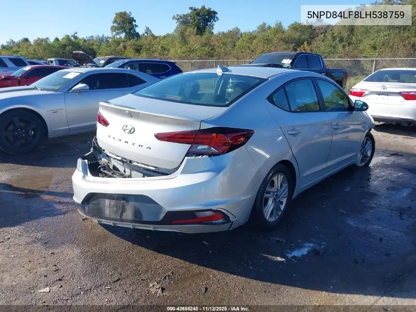 5NPD84LF8LH538759 2020 Hyundai Elantra Value Edition