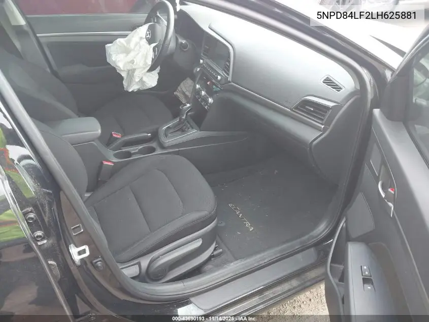 5NPD84LF2LH625881 2020 Hyundai Elantra Value Edition