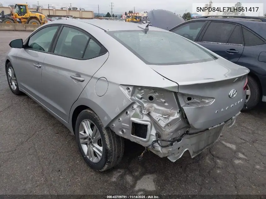 5NPD84LF7LH561417 2020 Hyundai Elantra Sel