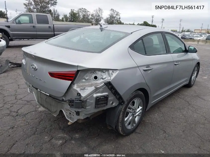 5NPD84LF7LH561417 2020 Hyundai Elantra Sel