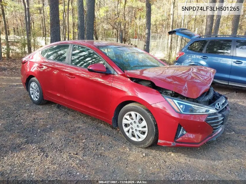 5NPD74LF3LH501265 2020 Hyundai Elantra Se