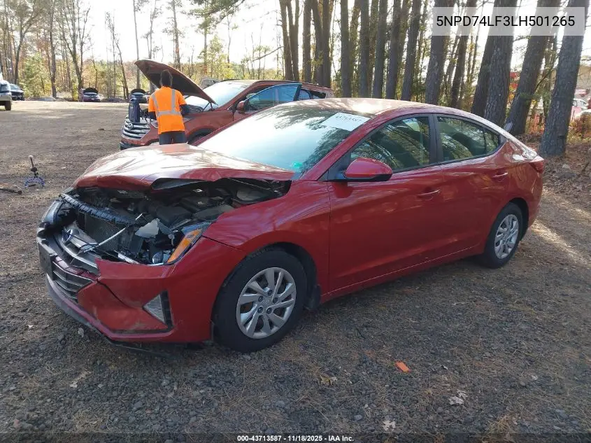 5NPD74LF3LH501265 2020 Hyundai Elantra Se