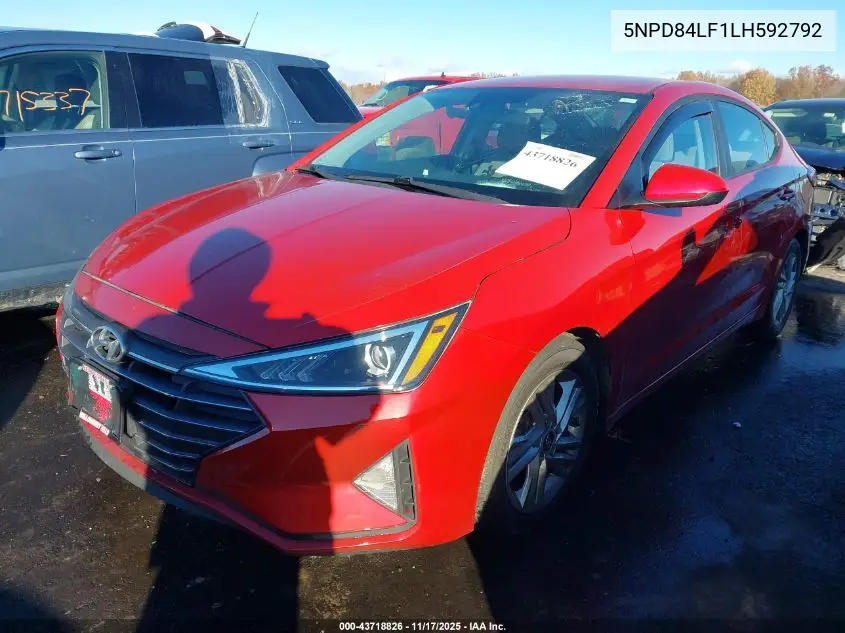 5NPD84LF1LH592792 2020 Hyundai Elantra Sel