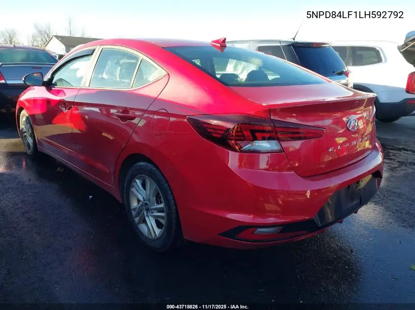 5NPD84LF1LH592792 2020 Hyundai Elantra Sel