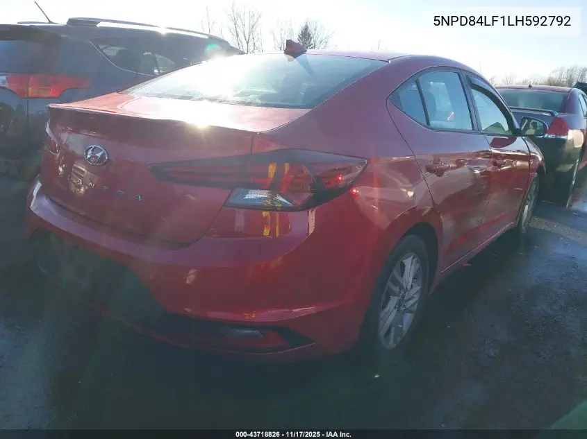 5NPD84LF1LH592792 2020 Hyundai Elantra Sel