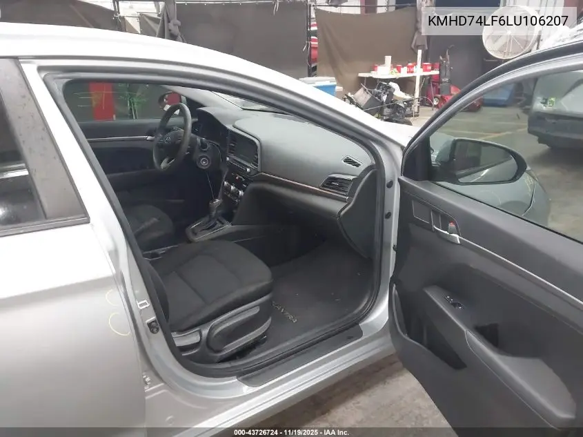 KMHD74LF6LU106207 2020 Hyundai Elantra Se