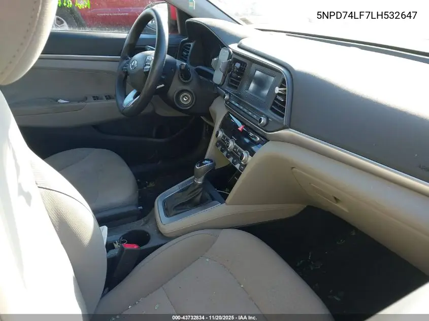 5NPD74LF7LH532647 2020 Hyundai Elantra Se