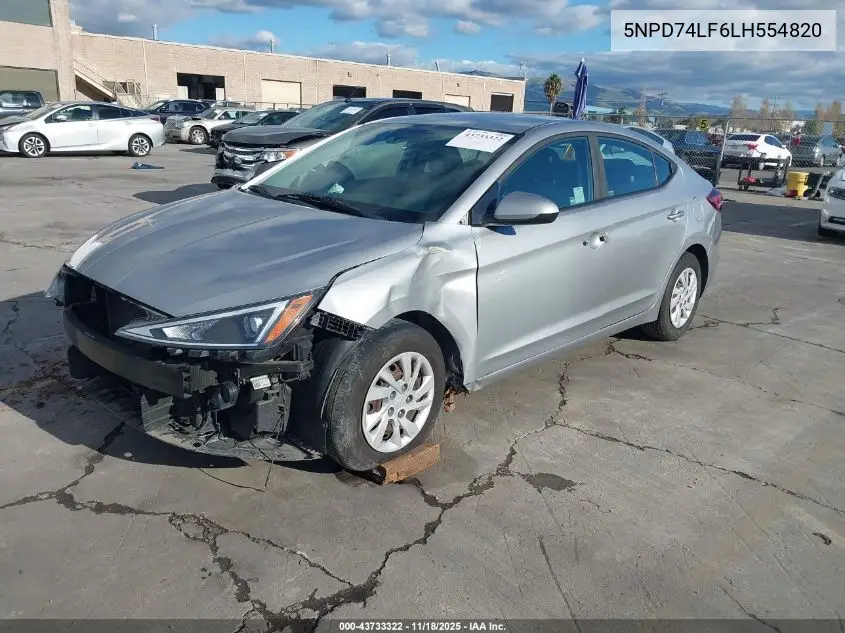 5NPD74LF6LH554820 2020 Hyundai Elantra Se