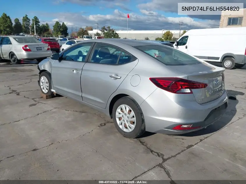 5NPD74LF6LH554820 2020 Hyundai Elantra Se