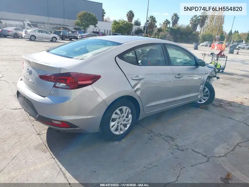 5NPD74LF6LH554820 2020 Hyundai Elantra Se