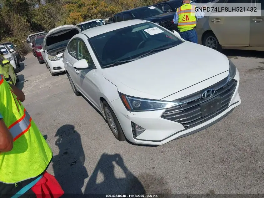 5NPD74LF8LH521432 2020 Hyundai Elantra Se