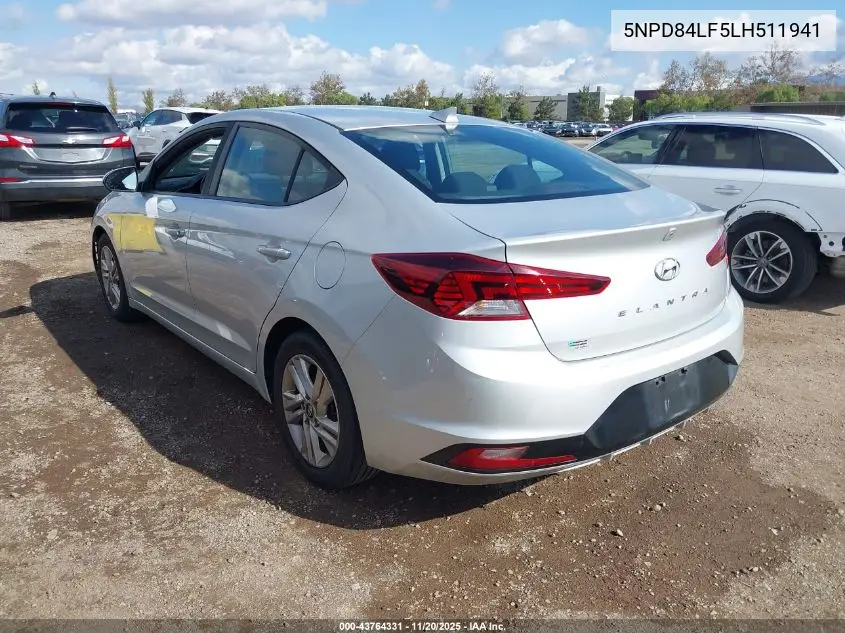 5NPD84LF5LH511941 2020 Hyundai Elantra Sel