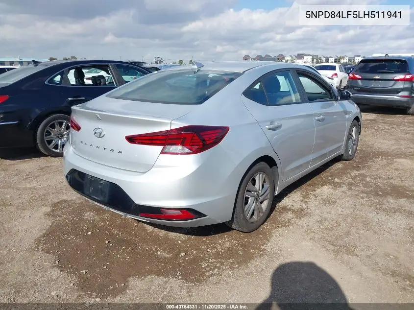 5NPD84LF5LH511941 2020 Hyundai Elantra Sel