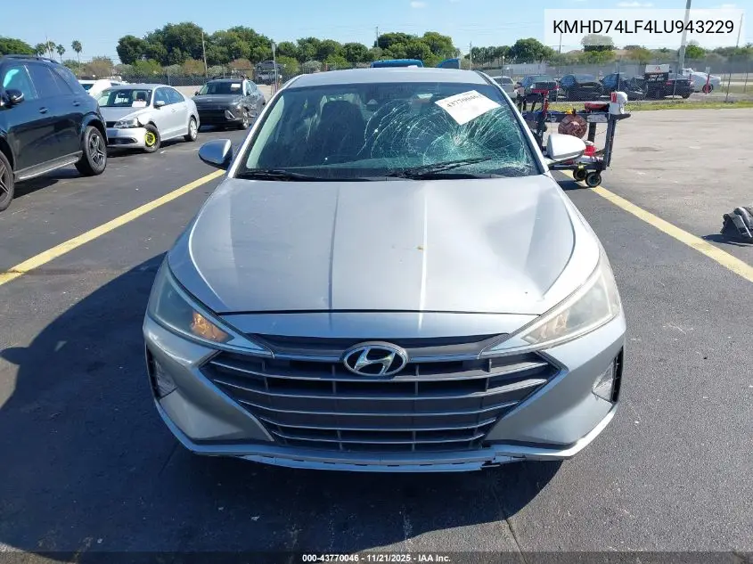 KMHD74LF4LU943229 2020 Hyundai Elantra Se