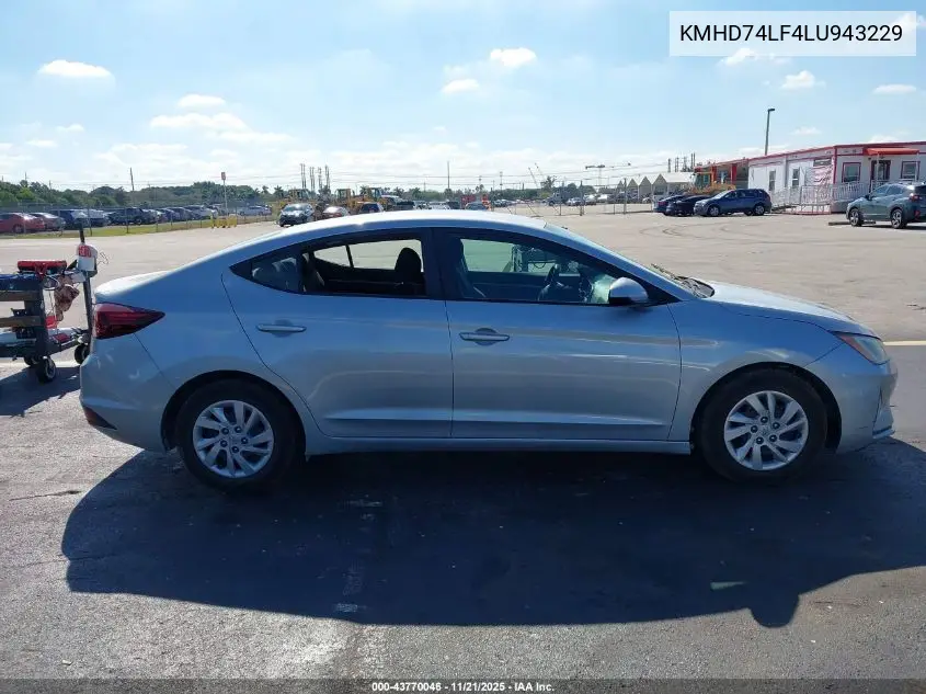 KMHD74LF4LU943229 2020 Hyundai Elantra Se