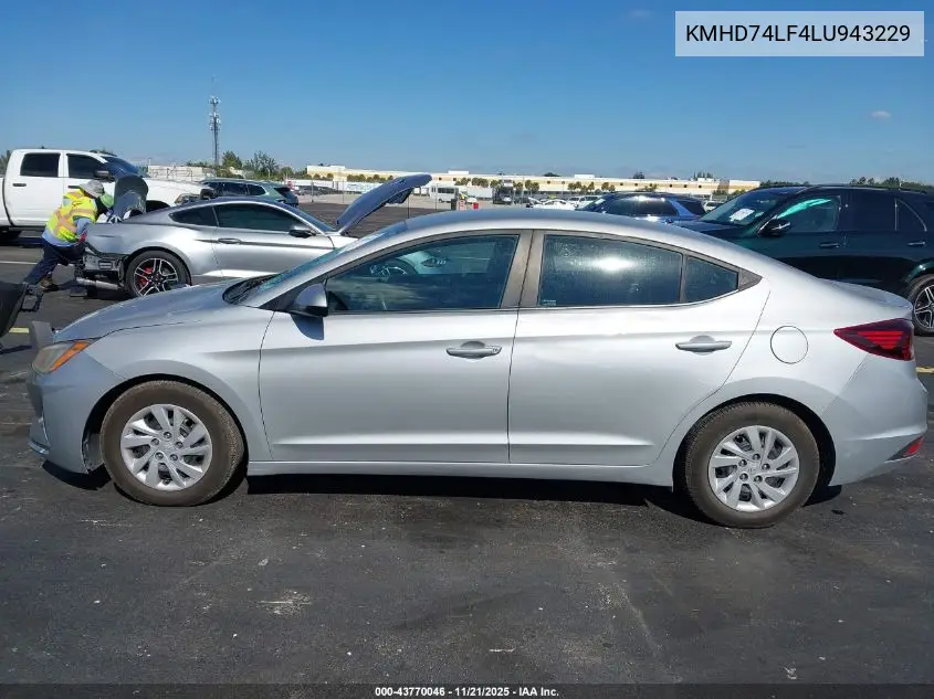 KMHD74LF4LU943229 2020 Hyundai Elantra Se