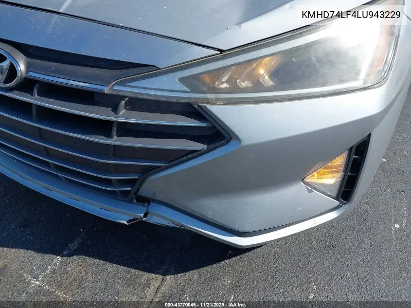KMHD74LF4LU943229 2020 Hyundai Elantra Se