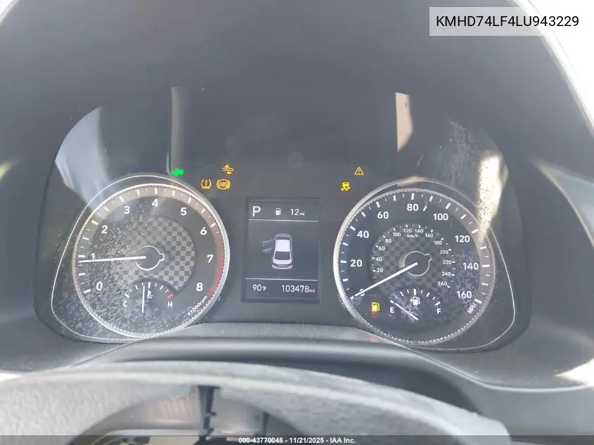 KMHD74LF4LU943229 2020 Hyundai Elantra Se