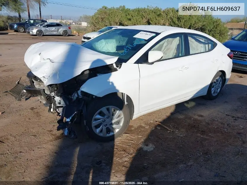 5NPD74LF6LH609637 2020 Hyundai Elantra Se