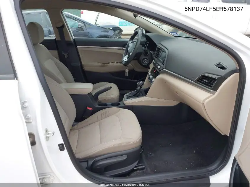5NPD74LF5LH578137 2020 Hyundai Elantra Se