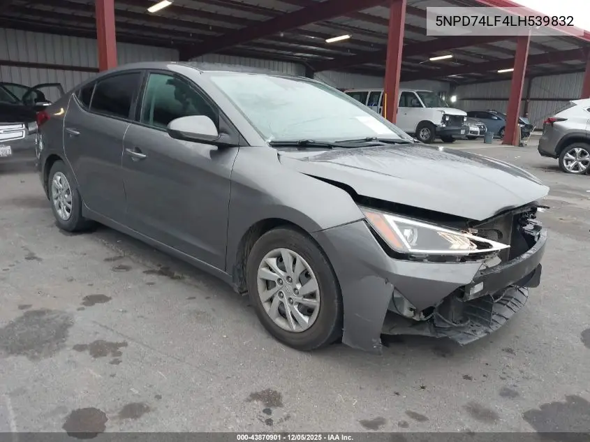 5NPD74LF4LH539832 2020 Hyundai Elantra Se