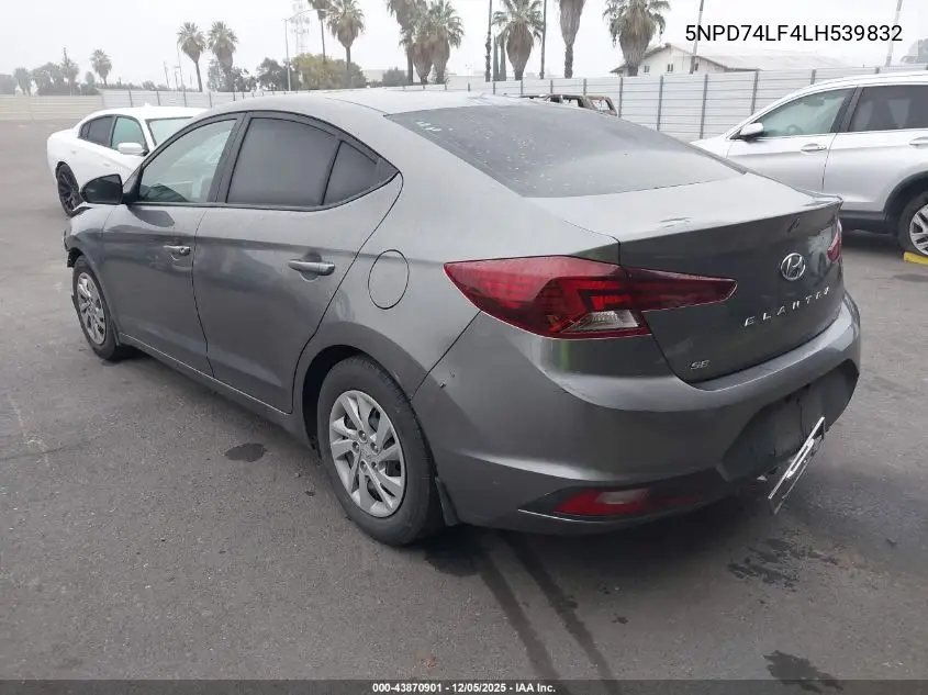 5NPD74LF4LH539832 2020 Hyundai Elantra Se