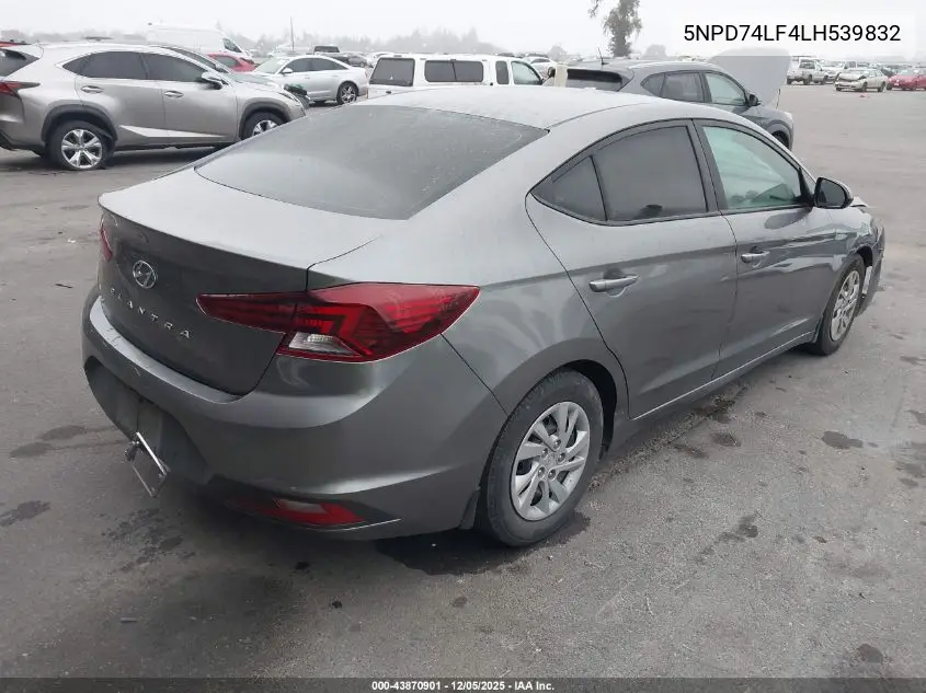 5NPD74LF4LH539832 2020 Hyundai Elantra Se