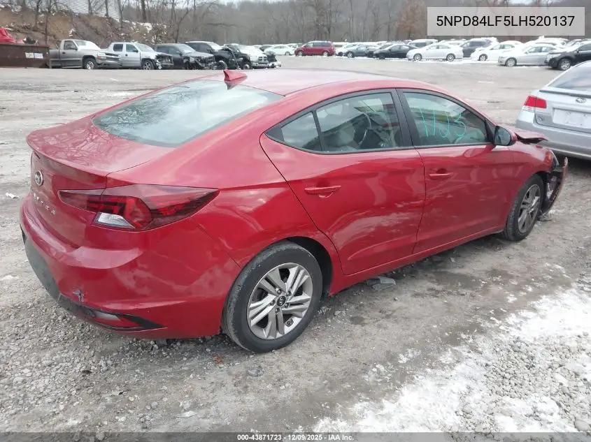5NPD84LF5LH520137 2020 Hyundai Elantra Value Edition