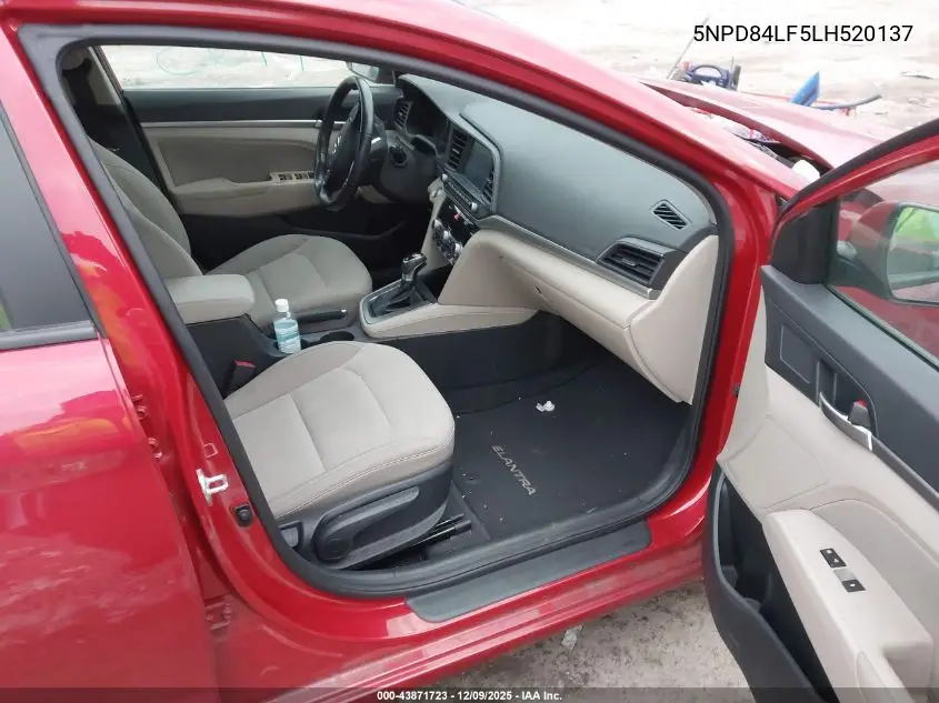 5NPD84LF5LH520137 2020 Hyundai Elantra Value Edition