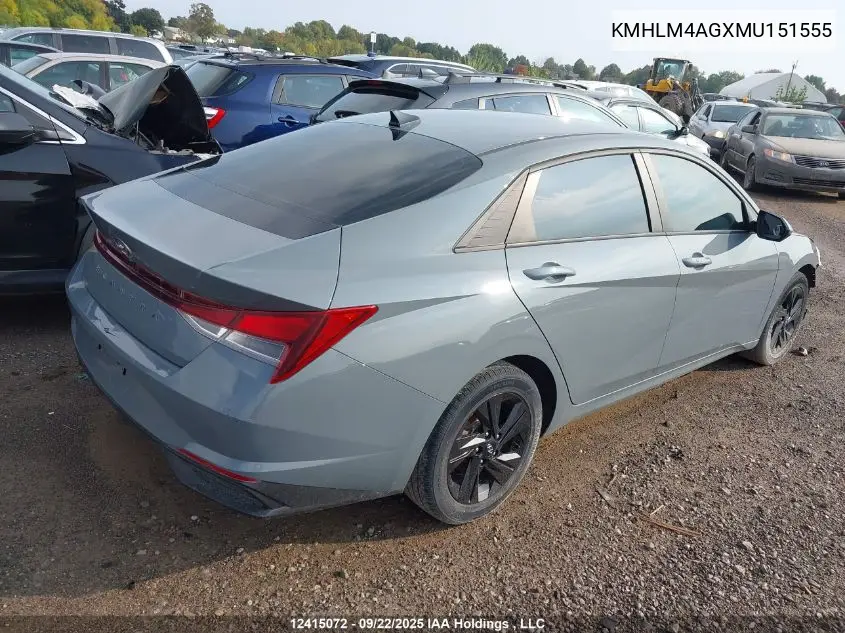 KMHLM4AGXMU151555 2021 Hyundai Elantra Preferred Ivt