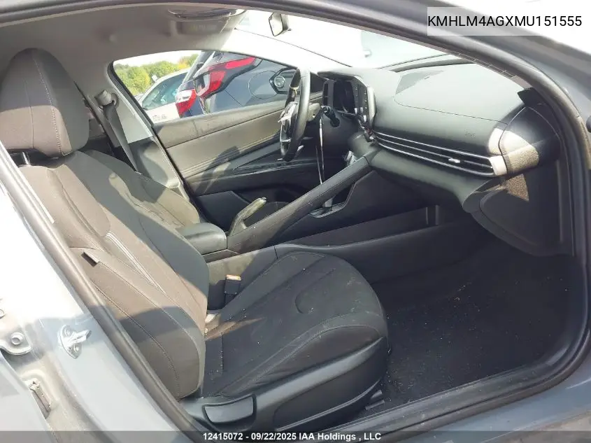 KMHLM4AGXMU151555 2021 Hyundai Elantra Preferred Ivt