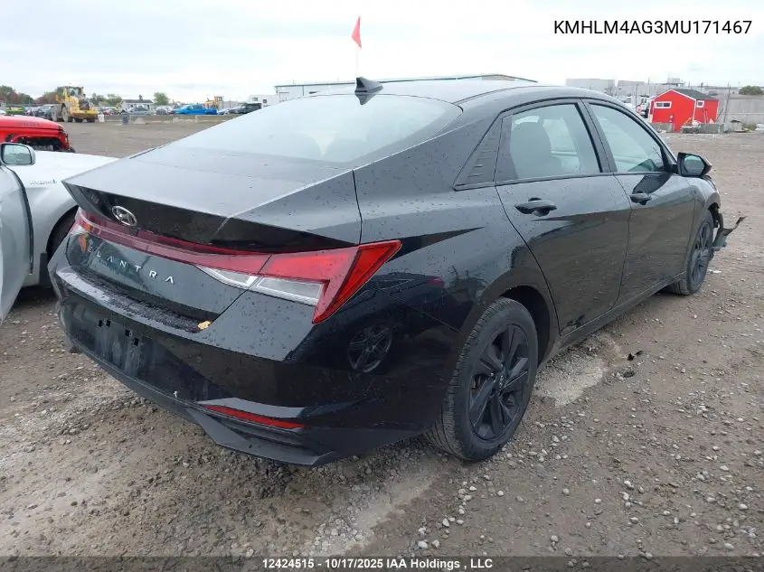 KMHLM4AG3MU171467 2021 Hyundai Elantra Preferred Ivt