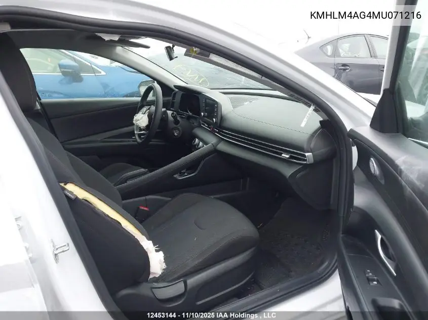 KMHLM4AG4MU071216 2021 Hyundai Elantra Sel