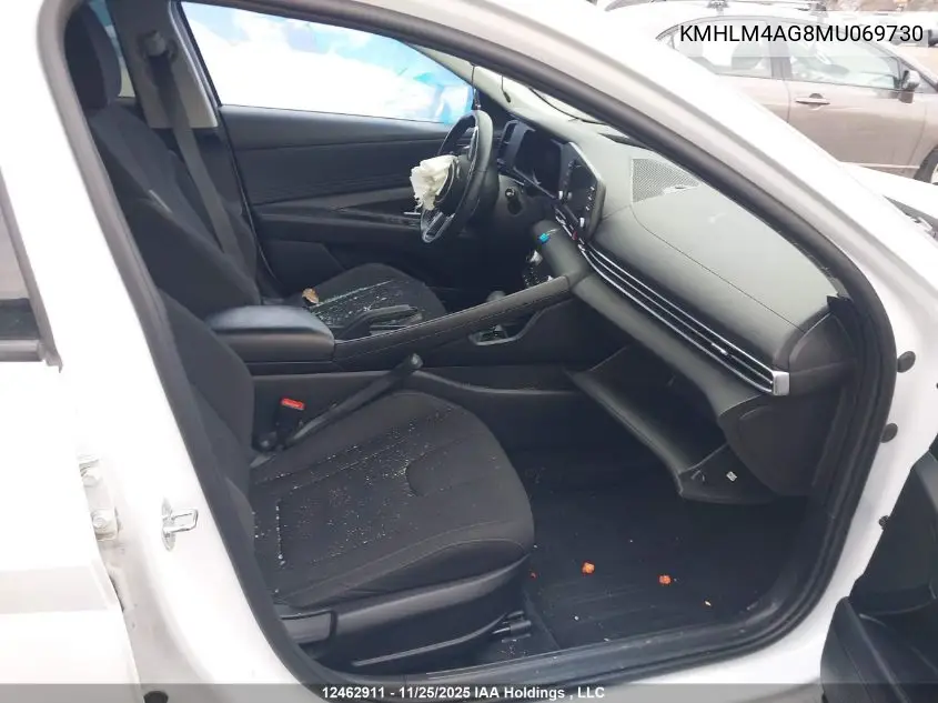 KMHLM4AG8MU069730 2021 Hyundai Elantra Preferred Ivt With Sun And Tech Package