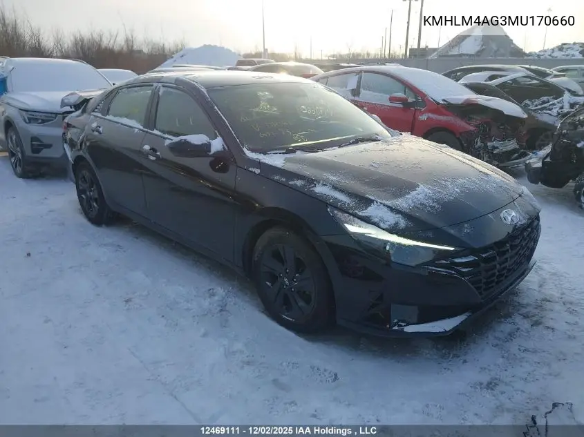 KMHLM4AG3MU170660 2021 Hyundai Elantra Preferred Ivt