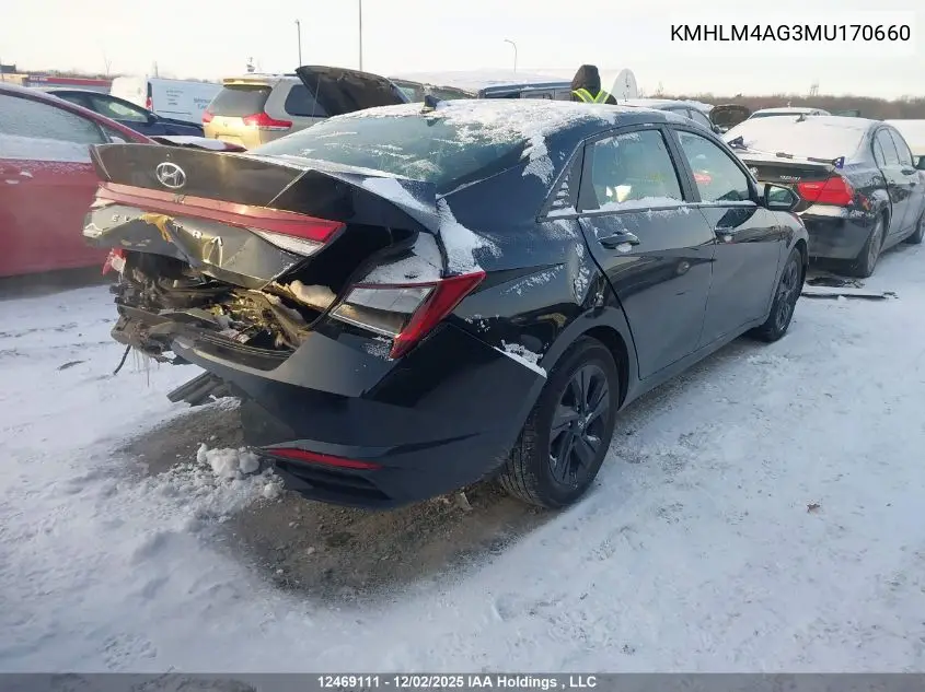 KMHLM4AG3MU170660 2021 Hyundai Elantra Preferred Ivt